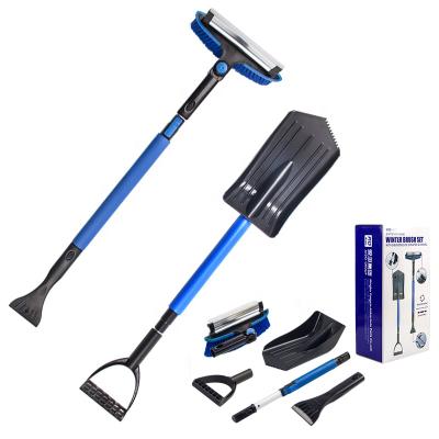 China Snow Shovel Cleaning Kit Detachable Snow Shovel Kit Snow Brush and Ice Scraper Emergency Snow Removal Set for sale