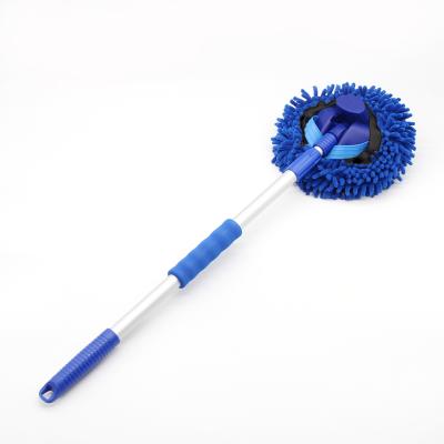 China Household Car Wash Brush Water Flow Cleaning Car Sweep Microfiber To Fill Handle Telescopic Car Cleaning Broom for sale