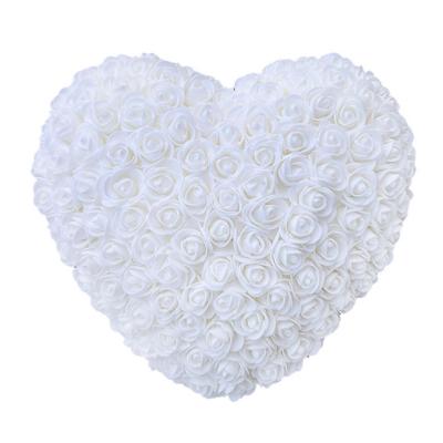 China Hot Selling Foam Rose Heart Decoration 25/35CM Weddings Decoration 25/35CM Ammy Amazone Weddings Day Preserved Flower For Valentine's Day for sale