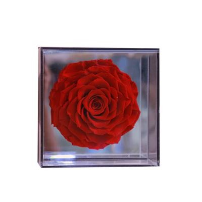 China Weddings Decoration Ammy I Love You Packaging Large Floral Transparent PVC Rose Flower Happy Mother's Day Gift Paper Box Caja For Mom for sale