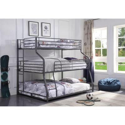 China Strong Cheap Army Three Layer Metal Bunk Bed Strong Triple Sale Foldable For Adult Frame 3 Tier Metal Triple Beds for sale