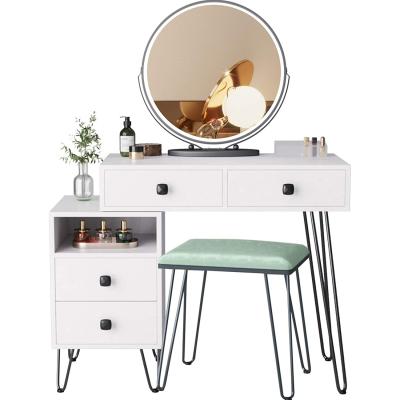 China Wholesale Adjustable Light Makeup Table Luxury Marble Dresser (Size) With Drawers Bedroom Furniture Modern Simple for sale