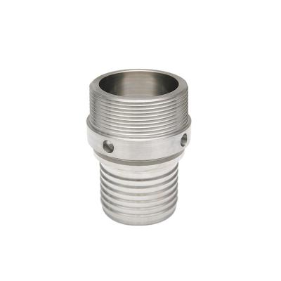 China Customized pipe fitting kunyuan circular connector stainless steel male thread hex nipple for sale