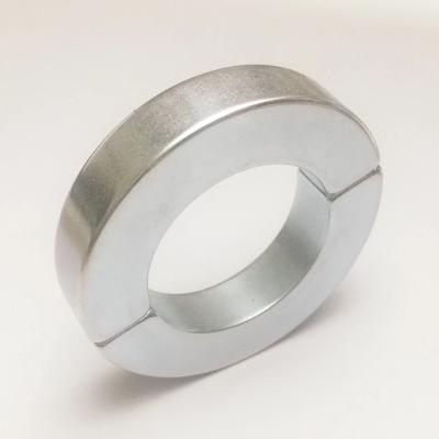 China Large industrial magnet neodymium ring magnet radially oriented ndfeb neodymium magnet / halb n42 ring magnet half half circle for sale