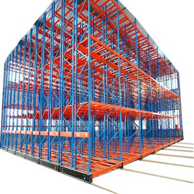 China Corrosion Protection Material Automated Storage Warehouse Radio Rack Electric Mobile Shuttle Racking System for sale