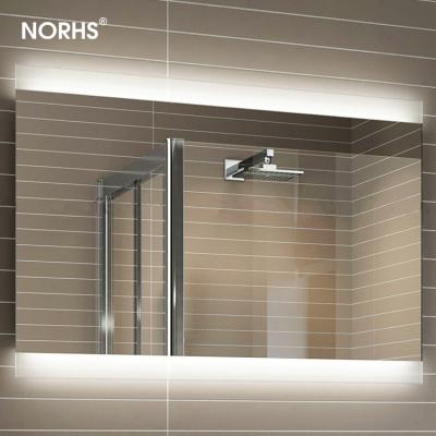 China Large Rectangular 500x700mm Luxury Modern Lighted Bathroom LED Wall Mirror Waterproof for sale