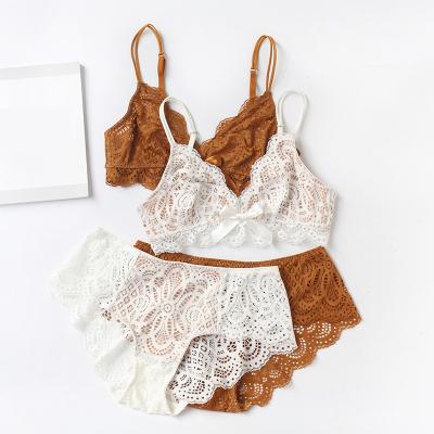 China Breathable Women's Flower Lace Bra Lingerie, Sexy Underwear Bra And Panty Sets for sale