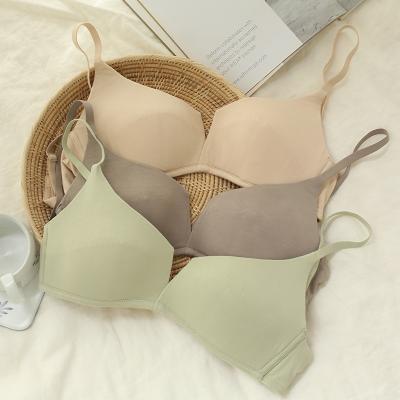 China Lenzing V Core QUICK DRY Modal Deep Position Low No Steel Ring Soft Breathable Side Bra for sale