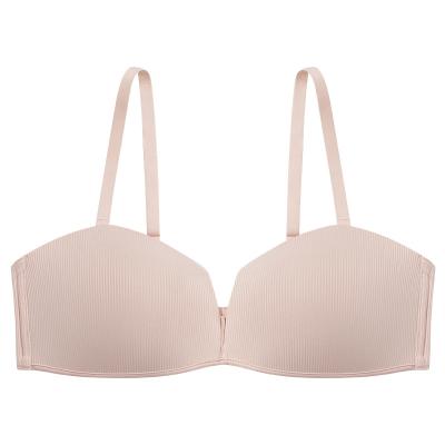 China New Arrivals QUICK DRY Smooth Breathable Simple Half Cup Bra Face Lingerie Without Straps for sale