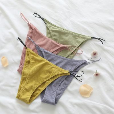 China Ladies Breathable Super Warm Sexy Female Cotton Low Thong Seamless T Back Thong for sale