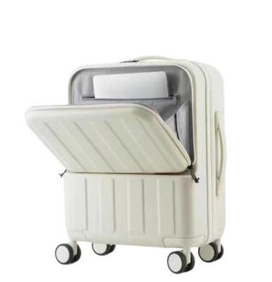 China 45-55L Light Macaron Color Cabin Carry On Suitcase With Half Front Compartment for sale