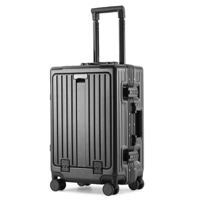 China TSA Approved Cabin Travel Luggage Aluminum Hard Shell Suitcase With Spinner Wheel for sale