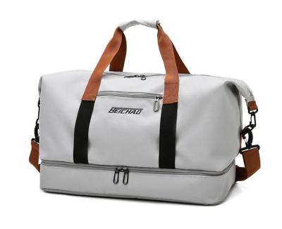 China Double Layers Gym Sports Duffel Bag Travel Duffle Bags Exquisite Design Big Capacity for sale