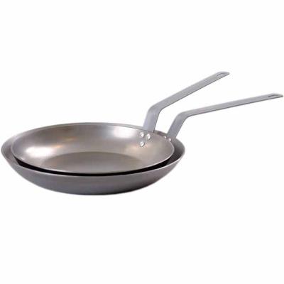 China CLASSIC cheap price carbon steel wire handle induction palm restaurant cookware fry pan for sale