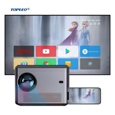 China Short Throw Topleo LCD Led Projectors 3000 Lumens Project Max 4m 200inch Wifi Miracast/Airplay Mount Mobile Phone LCD Projector for sale