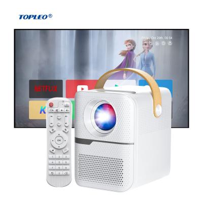 China Short Throw Topleo High Performance LCD Projector Phone Same Screen 1080p Input Smart Home Theater Android 4k Audio Wireless Projector for sale