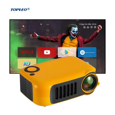 China Wholesale Topleo 720p Short Throw A2000 Portable Mini Projector Wired And Wireless Mirroring Wifi Support 1080p Small LCD Projector for sale