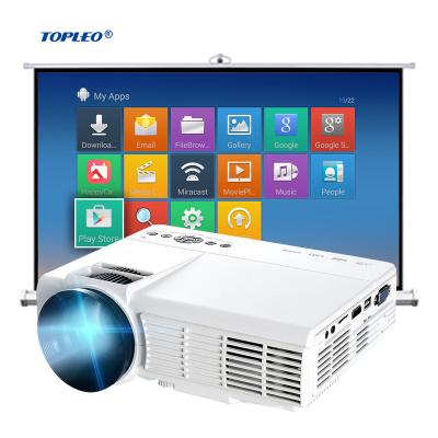 China Factory Short Pocket 3D 4K LCD Projector Topleo Android Throw Portable LCD Led Projector For Smartphone Theater 1080P for sale