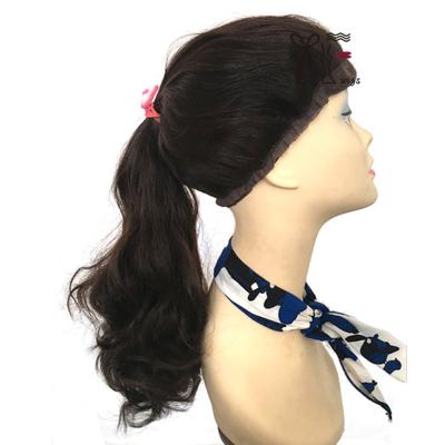 China Best Choice 100% Virgin Hair Wavy Raw Unprocessed Mongolian Jewish Ponytail Wigs Kosher Wigs Manufacturer for sale