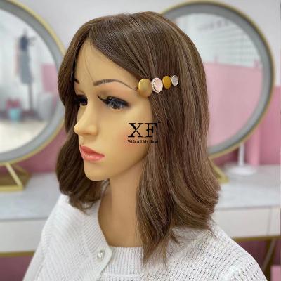 China Big Layer 100% Virgin Human Hair European Short Hair Toppers With 4