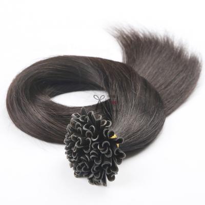 China Cheap 100% Natural Unprocessed Remy Human Hair Extensions Straight Hair U Tip Brazilian Remy Nail Hair Extensions for sale