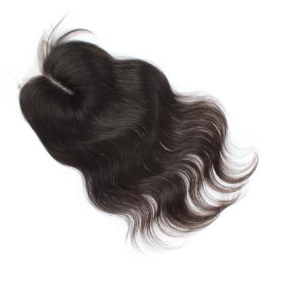 China Middle Part Comfortable Brazilian Hair Round Lace Body Wave 10A Grade Hair Natural Line Closure for sale