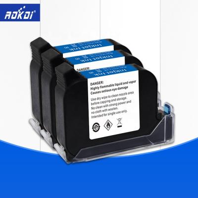 China Original Full COMPATIBLE AOKDI W3T10B TIJ 2.5 t-type fast dry printer for 2590 2580 handheld inkjet printer solvent black ink cartridge for sale