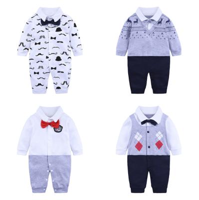 China Spring Autumn Breathable Baby Long Sleeved Plain Clothes Cotton Baby Clothes Kids Clothes Crawling Boys 0-1 Year For Hot Sale for sale