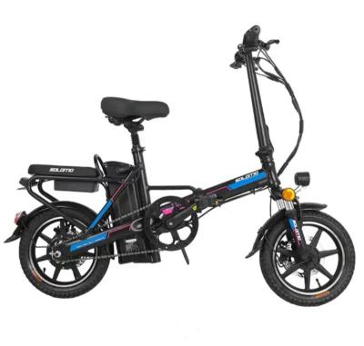 China 2021 Wholesale Alloy 14 Inch 48V 10AH 300W Disc Brake City Bicycle Custom Aluminum Ebike Thick Foldable Electric Mode for sale