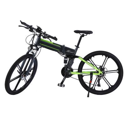 China Hot Sale AKEZ 26 Inch 36V 350W 10AH 27S Aluminum Alloy Frame Foldable Electric Bicycle Custom City Bike for sale