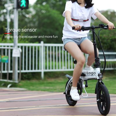 China Aluminum Alloy EU Drop Shipping Folding Electric Bicycle 14 Inch 36V 10AH 7 Speed ​​Electric Bike for sale