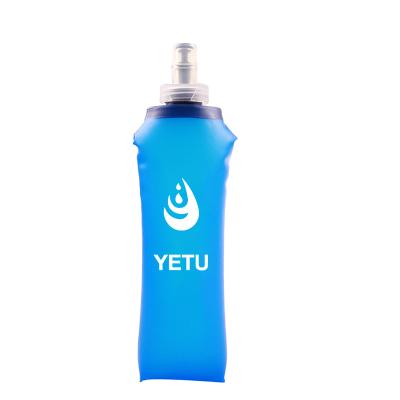 China Yetu OEM Viable Collapsible Bottle Collapsible Soft Portable Water Bottle 250ml 350ml 500ml for sale