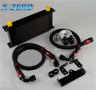 China 2006-07 Subaru Oil Cooler Kit EJ20 EJ25 , 19 Row Oil Cooler Black Powder Coated for sale