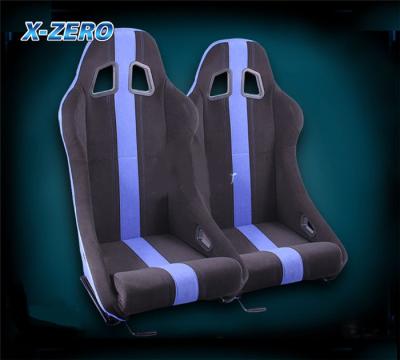 China Fabric Blue Stripe Sport Bucket Seats , Lightweight Racing Seats For Racing Accessories for sale