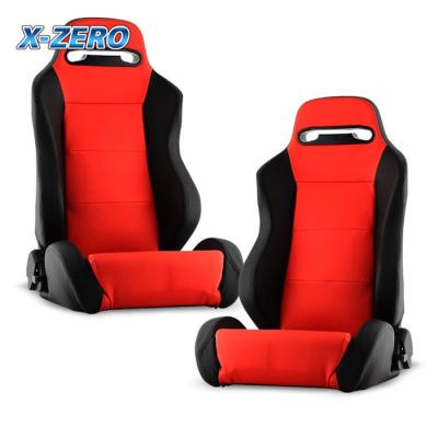 China Handmade Racing Bucket Seat Full Reclinable Carbon Look PVC Leather for sale