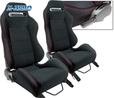 China CHEVROLET Cloth Adjustable Racing Seats , PVC Black And White Racing Seats for sale