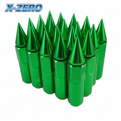 China 90mm Blue Extended Spike Lug Nuts , Race Car Parts For Wheels Tyre 12X1.5MM for sale