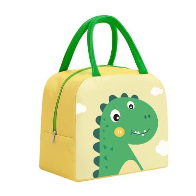 China Polyester Cartoon Bento Bag Large Capacity Aluminum Foil Thickened Lunch Heat Preservation Cooler Bag New Children's Cute Lunch Bag for sale