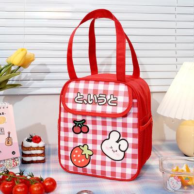 China Cute Lunch Bag Lunch Bag Thermal Insulated Tote Food Picnic Bag Milk Bottle Pouch Customized Polyester Cartoon For Kids Children Women for sale