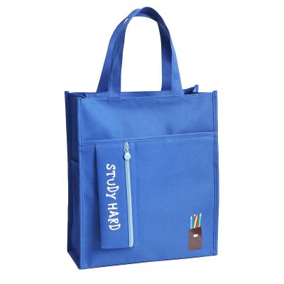 China Primary school students large capacity canvas instruction handbags packing document school task bag waterproof new design for sale