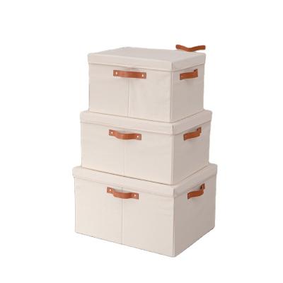 China YIWU Manufacturer Good Quality Pure Cotton Canvas Collapsible Folding Home Storage for sale