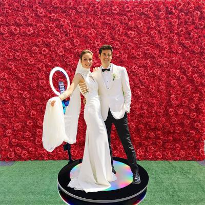 China Weeding Portable Super Large 360 ​​Inch Radio 45 Photo Booth Machine Led Wedding Rated Auto Selfie 115cm 360 Video Spinner for sale