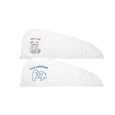 China Factory Price Sustainable Drying Towel Cartoon Cute Dry Hair Hat For Microfibers for sale