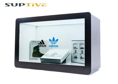 China Android Network Version Transparent LCD Showcase For Product Show 55 Inch for sale