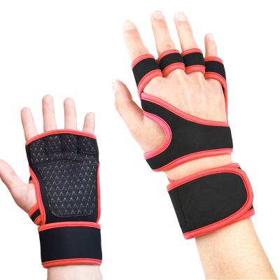 China Gym Training Gloves Fitness Weightlifting Gloves Bodybuilding Workout Fingerless Wrist Gloves for sale