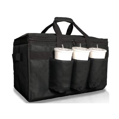 China Waterproof Custom Polyester Grocery Food Thermal Delivery Foldable Insulated Cooler Bag for sale