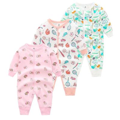 China Breathble Comfortable Baby Boy's Rompers For Easy Wholesale Take Down Or Take Off Kids Clothes Rompers Care Cute Newborn Baby Sleeper for sale