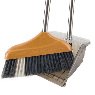 China Handheld Broom Home Dustpan Sweeps Broom Handle with Handheld Dustpan Plastic Brush for sale