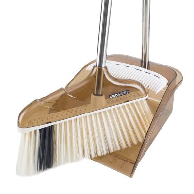 China Home Lobby Windproof Dustpan and Broom for Commercial Cleaning Plastic Dustpan and Broom Set for sale