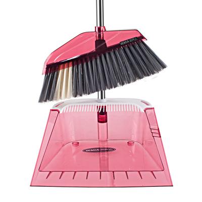 China Jala Cleaning Floor Brush Diamond Plastic Sweeping Broom Handle Ceiling Broom Eco-friendly Extension Stick Dustpan for sale